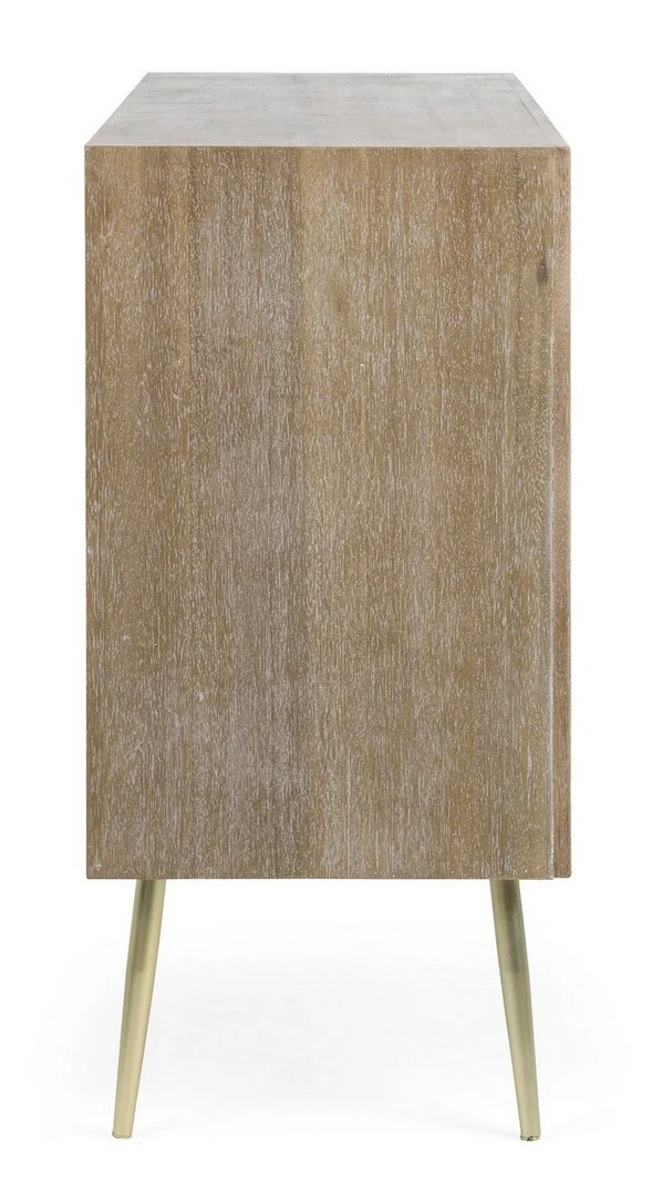 Credenza "Filomena" con in legno teak, pannelli esterni in mdf, finitura a base d'acqua, stile atmosphere