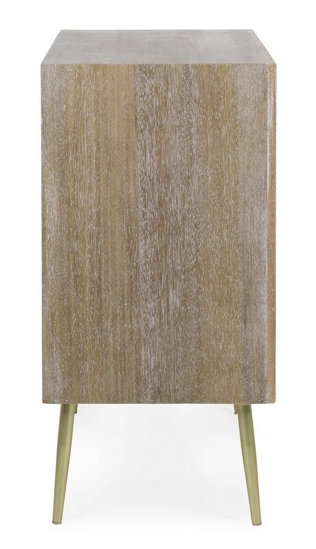 Credenza "Filomena" con in legno teak, pannelli esterni in mdf, finitura a base d'acqua, stile atmosphere