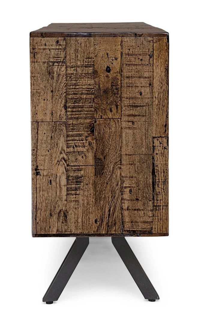 Credenza "Archer" 3 ante, con struttura in legno riciclato, stile design