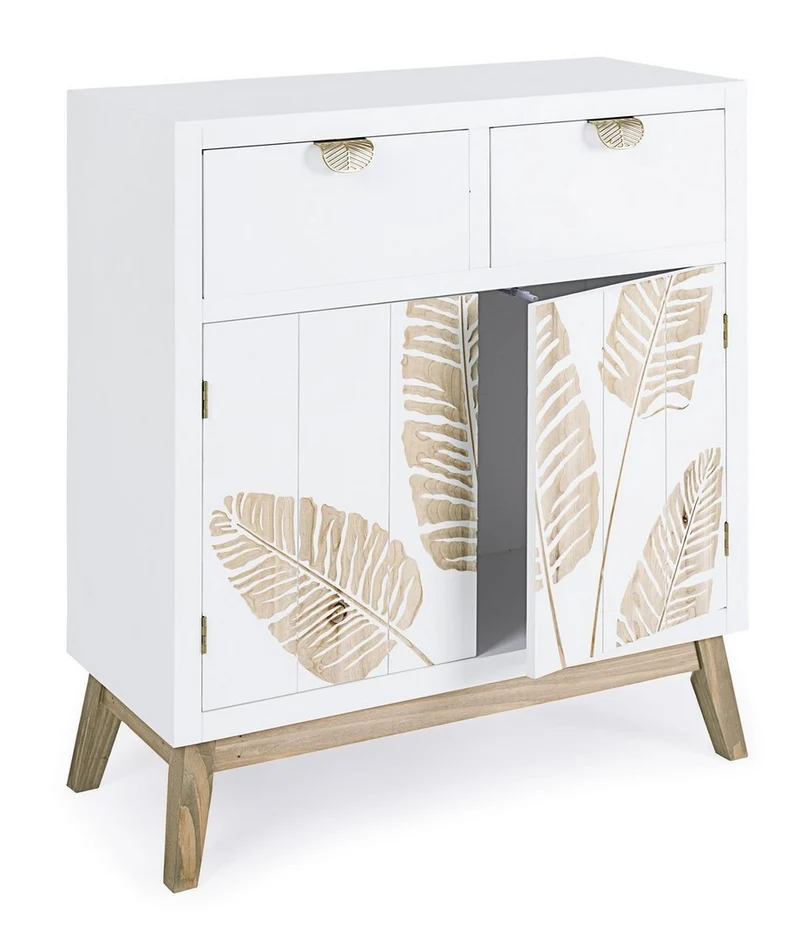 Credenza "Folium", con struttura in abete e mdf, piano e schienale in mdf, stile design