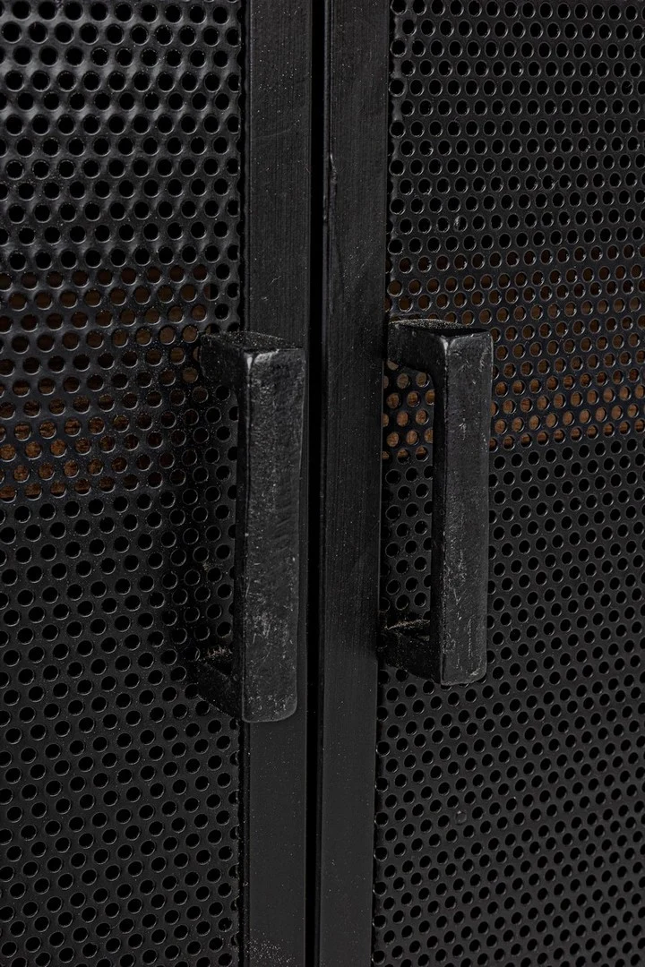 Credenza "Roderic" 2 ante con struttura in acciaio verniciato, stile industriale
