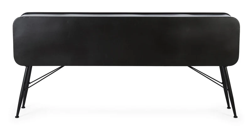 Credenza "Elton" con struttura in acciaio, cassetti in legno di abete, stile vintage
