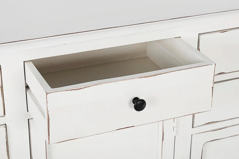 Credenza "Jefferson" con struttura in legno di mango, finitura anticata, stile classico
