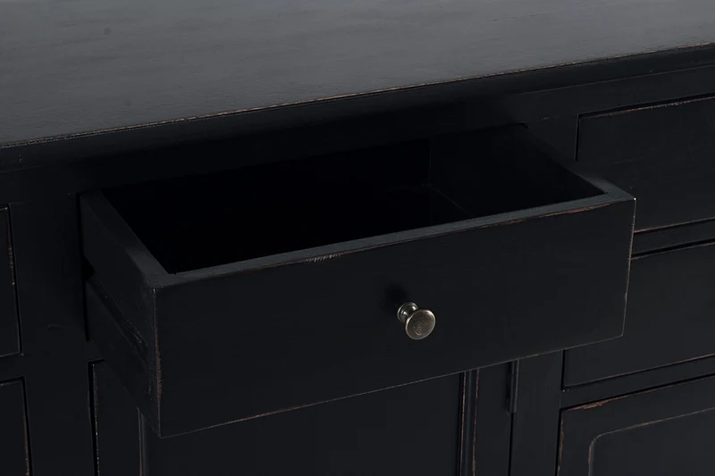 Credenza "Jefferson" con struttura in legno di mango, finitura anticata, stile classico