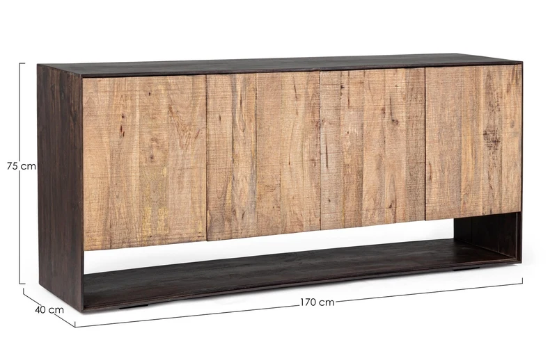Credenza "Gunter" con struttura in legno di mango, finitura con vernice, stile moderno