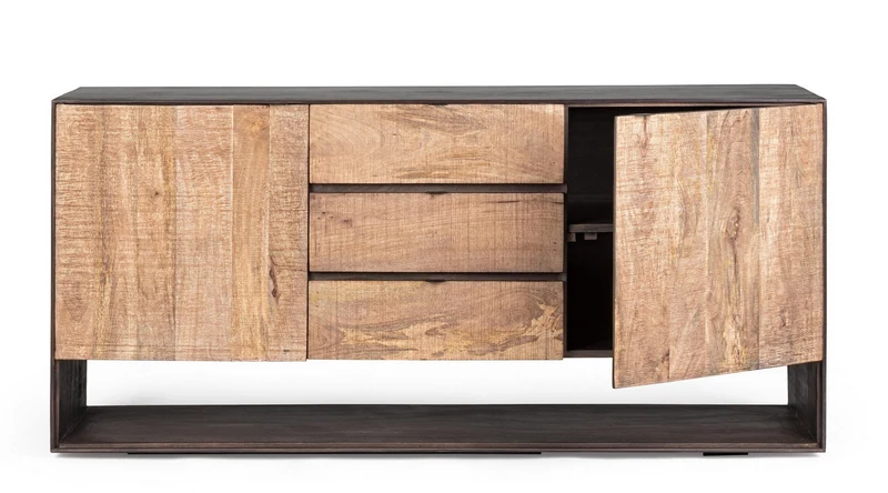 Credenza "Gunter" con struttura in legno di mango, finitura con vernice, stile moderno