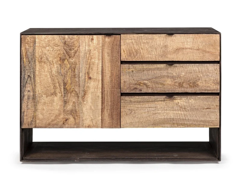 Credenza "Gunter" con struttura in legno di mango, finitura con vernice, stile moderno