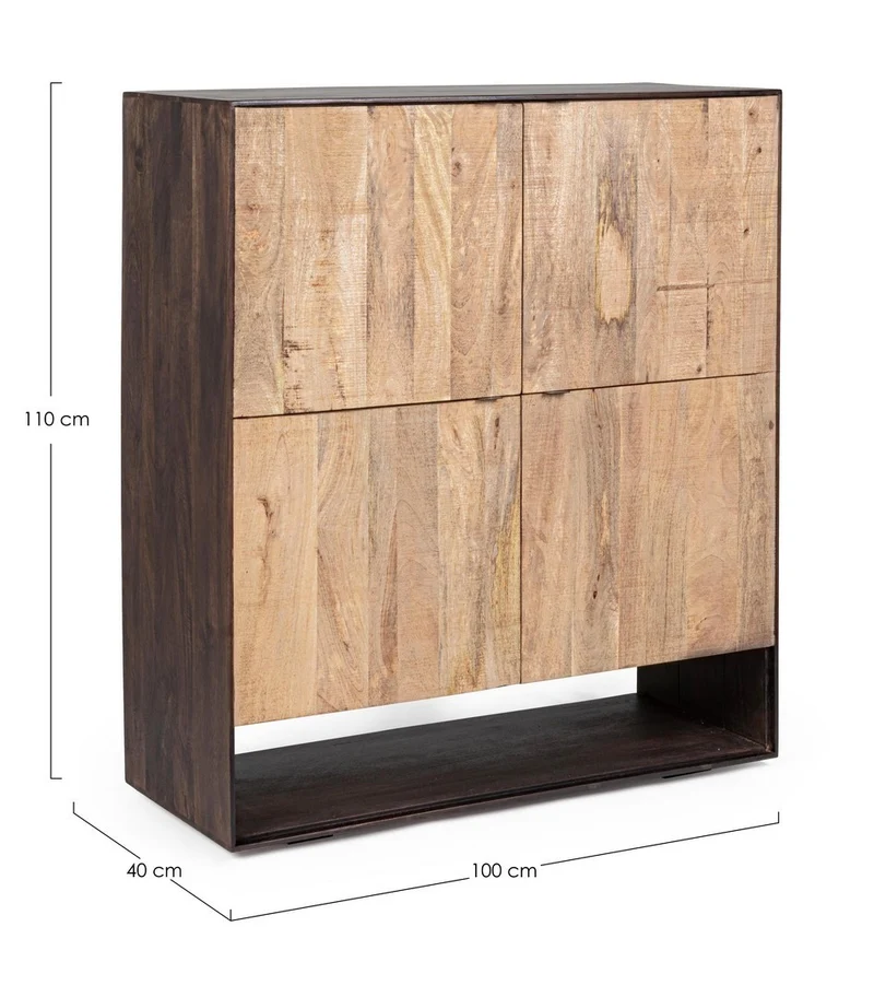 Credenza "Gunter" con struttura in legno di mango, finitura con vernice, stile moderno