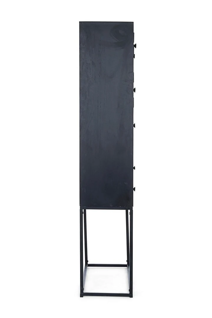 Credenza "Janesh" 4 ante, 6 cassetti, con struttura in legno di mango, stile moderno