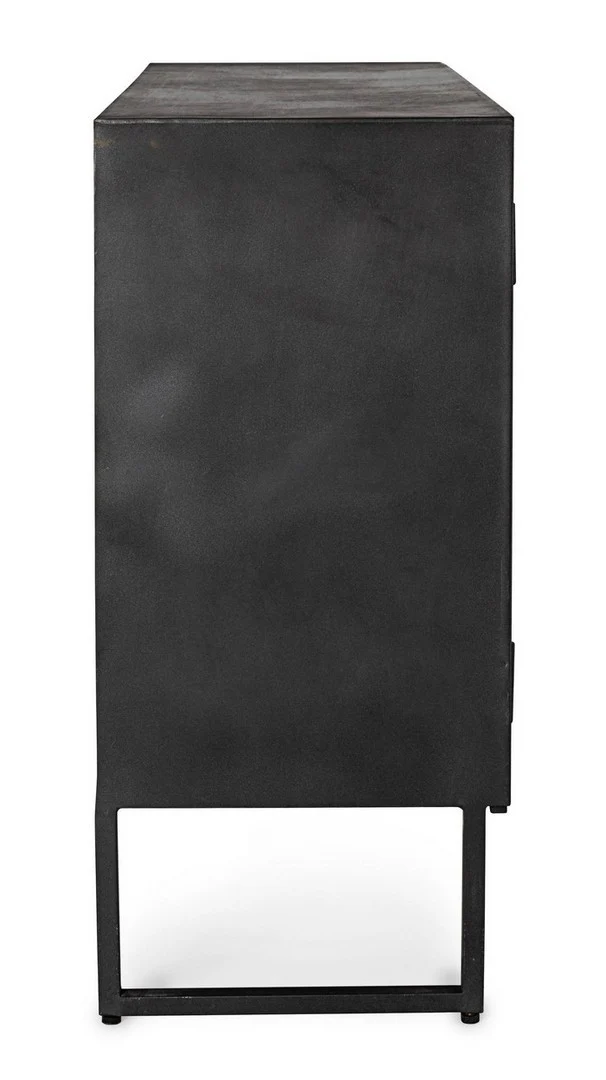 Credenza "Dorset" con struttura in acciaio, cassetti in legno, stile industriale