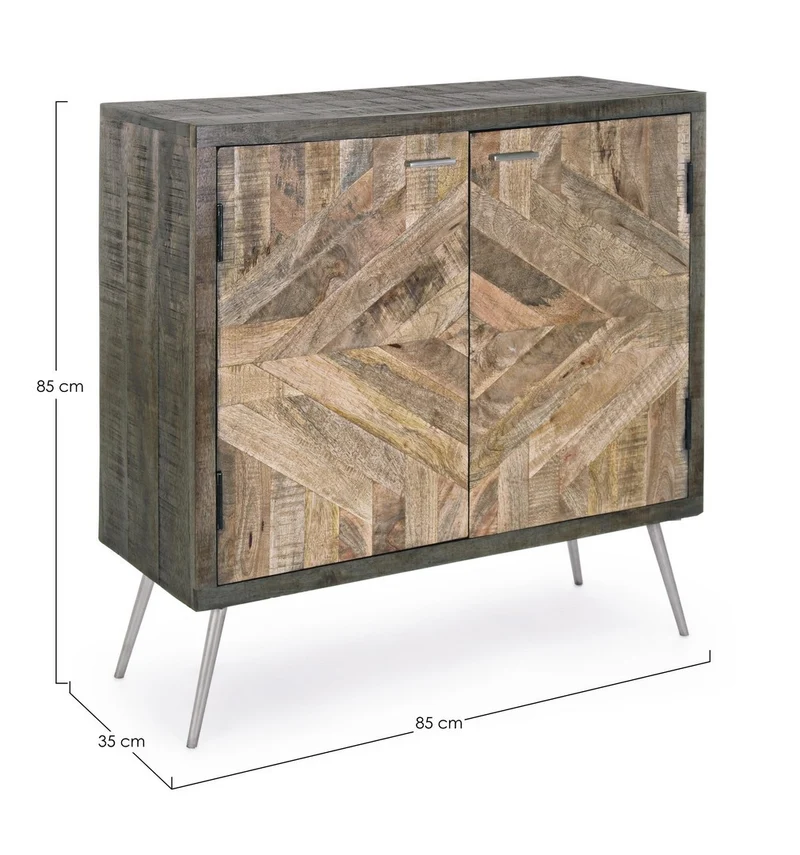 Credenza "Norwood" con struttura in legno di mango, mobile in stile industriale