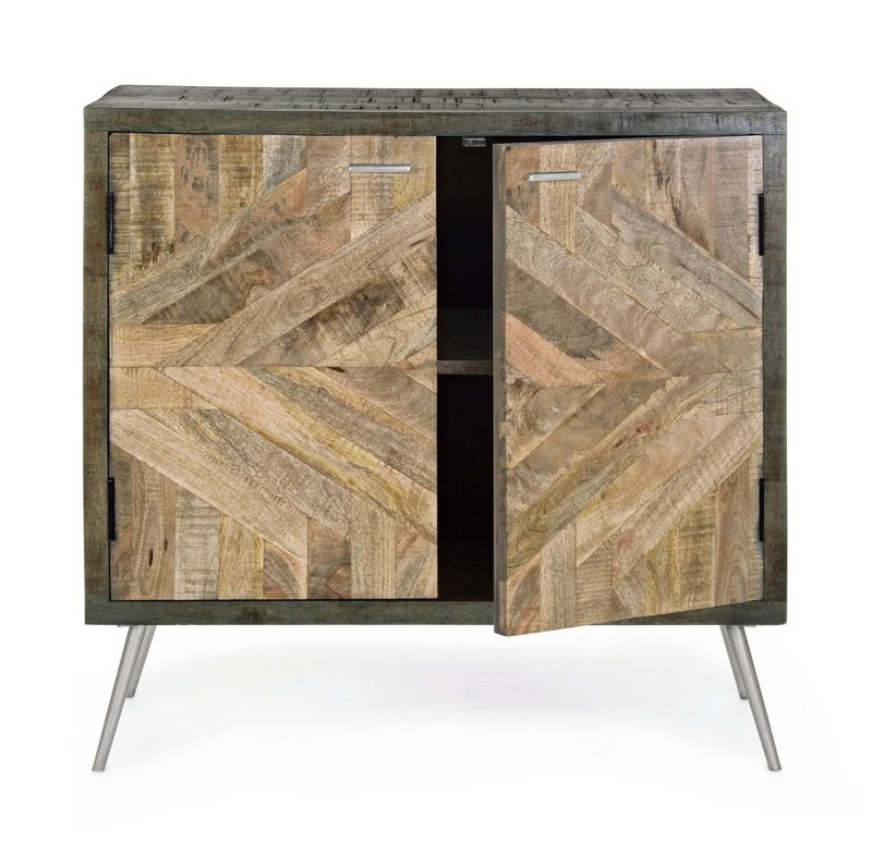 Credenza "Norwood" con struttura in legno di mango, mobile in stile industriale