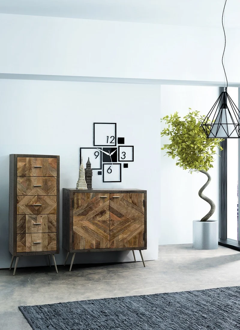 Credenza "Norwood" con struttura in legno di mango, mobile in stile industriale
