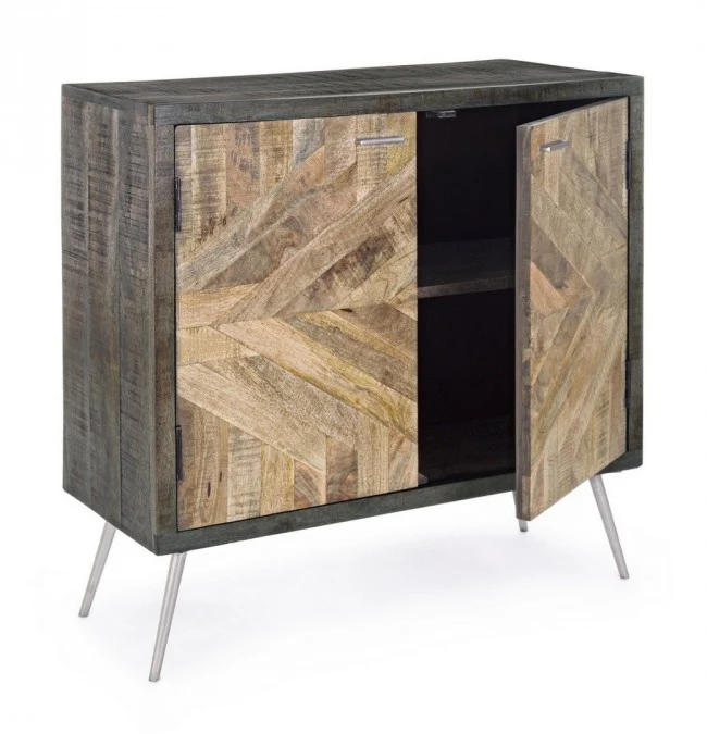 Credenza "Norwood" con struttura in legno di mango, mobile in stile industriale