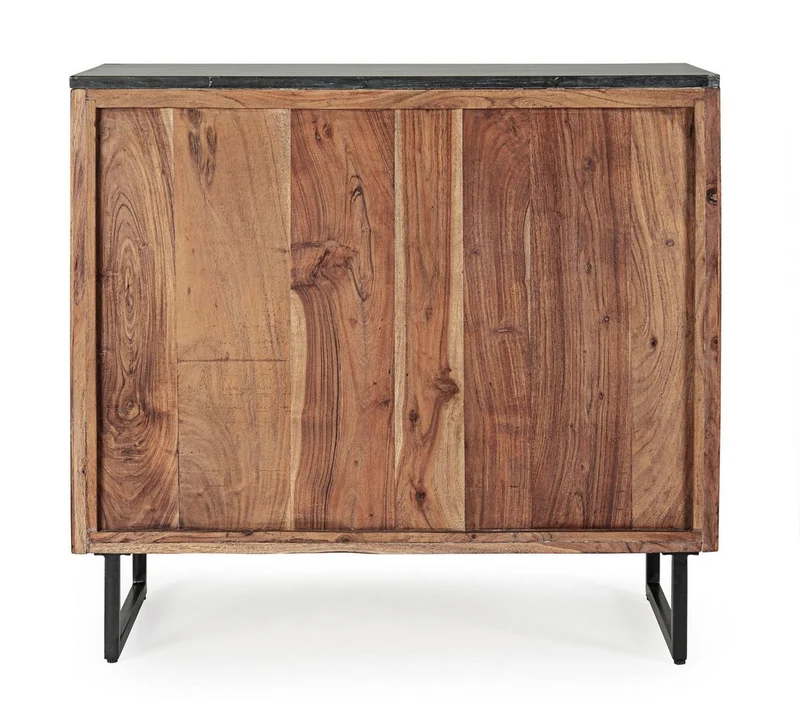 Credenza "Norfolk" con struttura in legno di acacia, mobile in stile vintage
