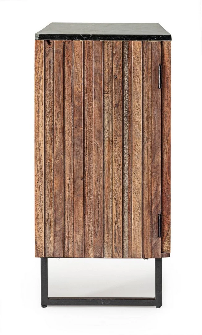 Credenza "Norfolk" con struttura in legno di acacia, mobile in stile vintage