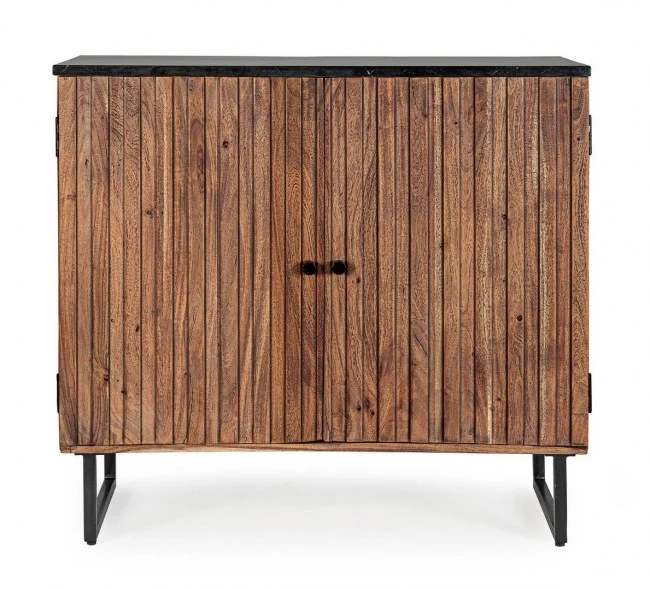 Credenza "Norfolk" con struttura in legno di acacia, mobile in stile vintage