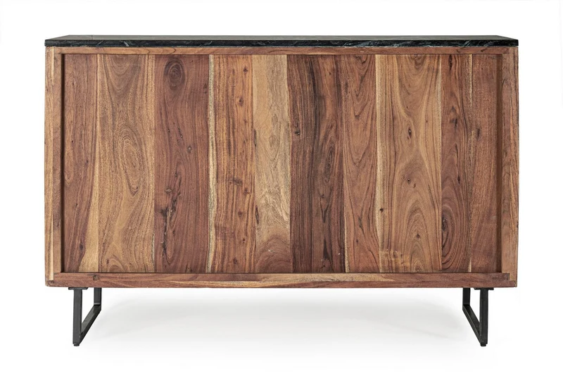 Credenza "Norfolk" con struttura in legno di acacia, mobile in stile vintage