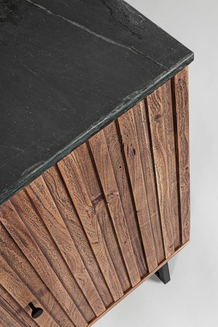 Credenza "Norfolk" con struttura in legno di acacia, mobile in stile vintage