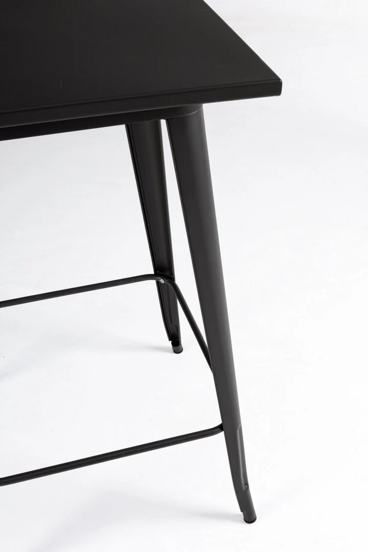 Tavolo quadrato da bar Minnesota in acciaio laminato da 103 cm