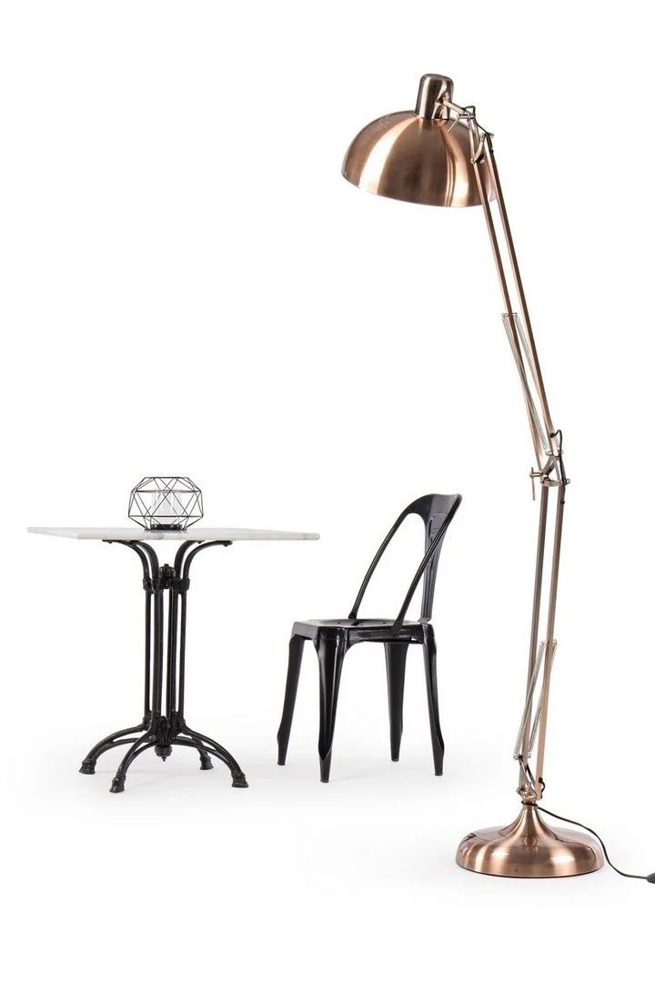 Tavolo Loren elegante, con struttura in lega di acciaio, piano in marmo