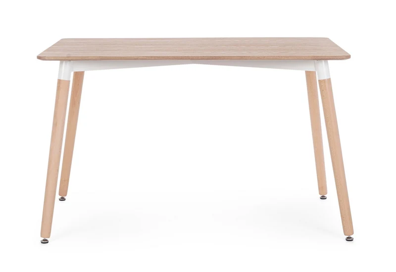 Tavolo David con gambe in legno di faggio, piano in mdf rivestito in carta melaminica