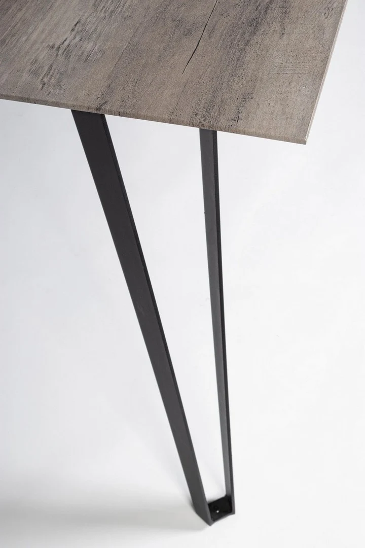 Tavolo Martin con gambe in acciaio, piano in MDF, 180 x 90 cm