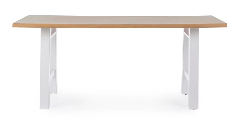 Tavolo Fred con gambe in acciaio verniciato, piano in mdf rivestito in carta melaminica 180 x 90 cm