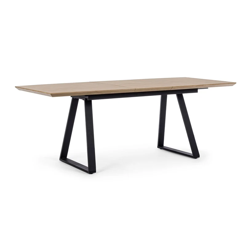 Tavolo allungabile Collins con struttura in acciaio, piano in mdf da 160-200 x 90 cm