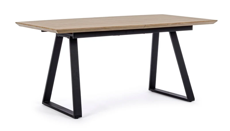 Tavolo allungabile Collins con struttura in acciaio, piano in mdf da 160-200 x 90 cm