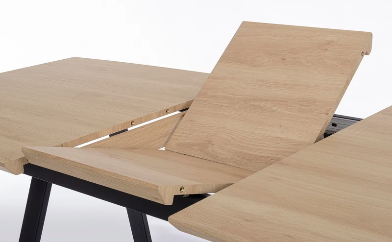 Tavolo allungabile Collins con struttura in acciaio, piano in mdf da 160-200 x 90 cm
