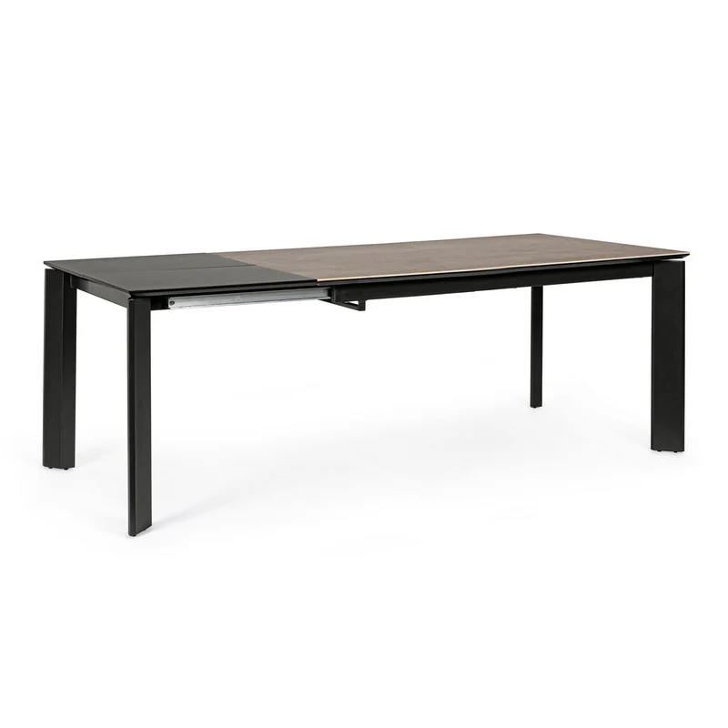 Tavolo "Briva" allungabile rettangolare con piano in ceramica e supporto in mdf
