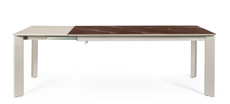 Tavolo "Briva" allungabile rettangolare con piano in ceramica e supporto in mdf