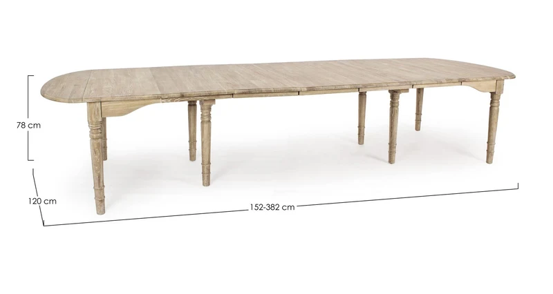 Tavolo allungabile Bedford rettangolare in legno massiccio di quercia europeo