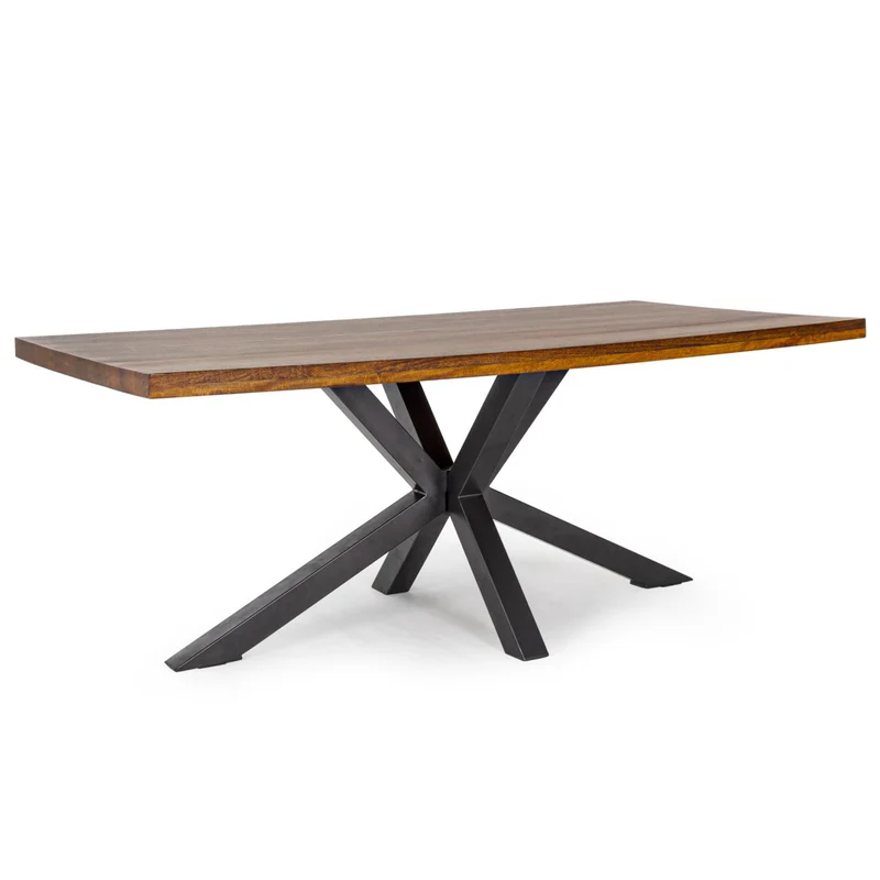 Tavolo Arnav rettangolare, con gambe, piano in legno di mango da 200 x 100 cm