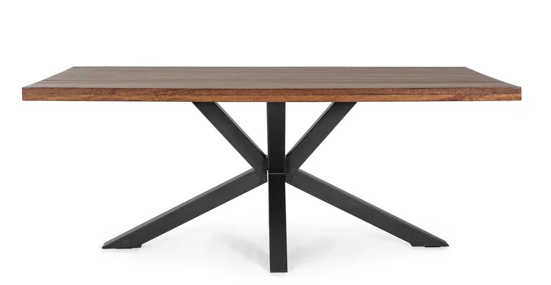 Tavolo Arnav rettangolare, con gambe, piano in legno di mango da 200 x 100 cm