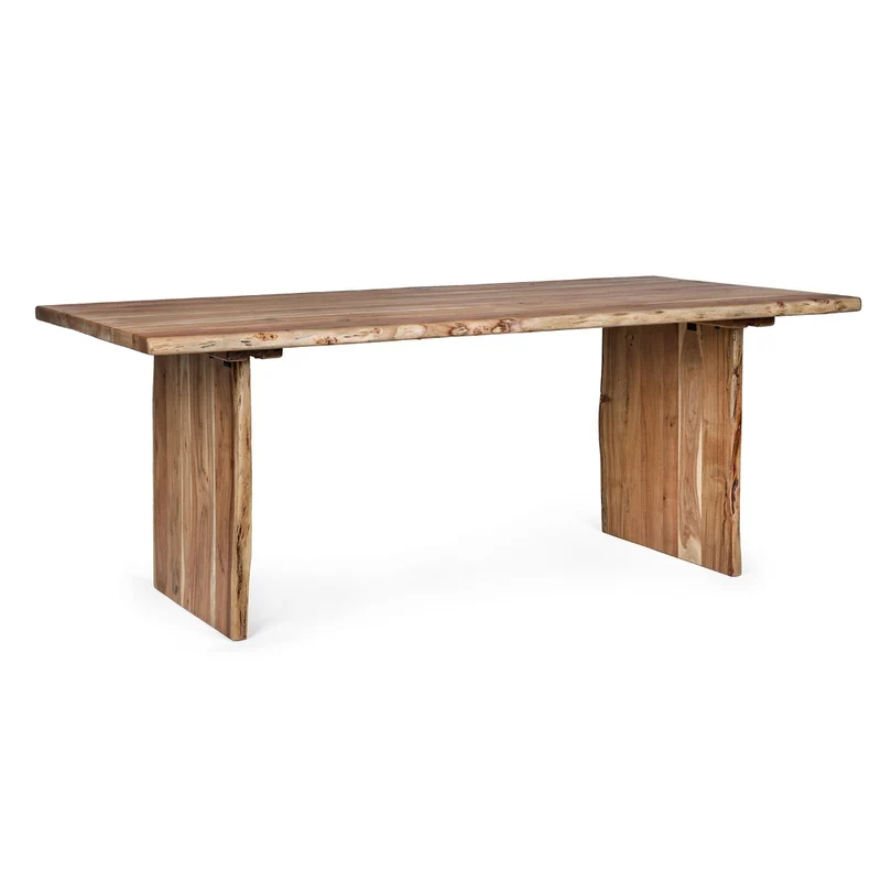 Tavolo Eneas rettangolare, con gambe, in legno di acacia da 200 x 95 cm