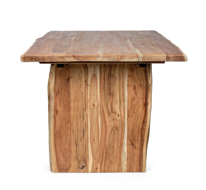 Tavolo Eneas rettangolare, con gambe, in legno di acacia da 200 x 95 cm