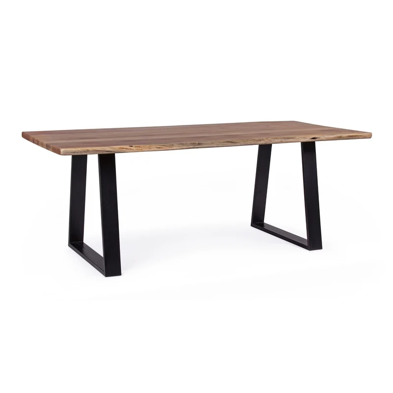 Tavolo Artur rettangolare, con gambe, in legno di acacia da 200 x 95 cm