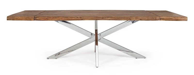 Tavolo allungabile Arkansas rettangolare, con gambe, in legno d'acacia da 180/260 cm