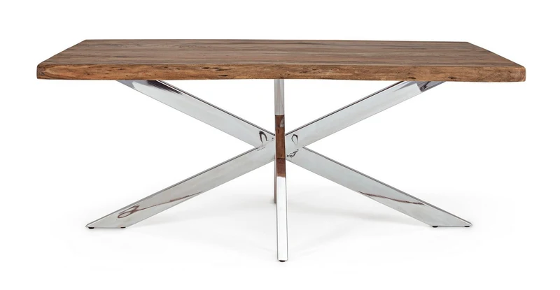 Tavolo allungabile Arkansas rettangolare, con gambe, in legno d'acacia da 180/260 cm