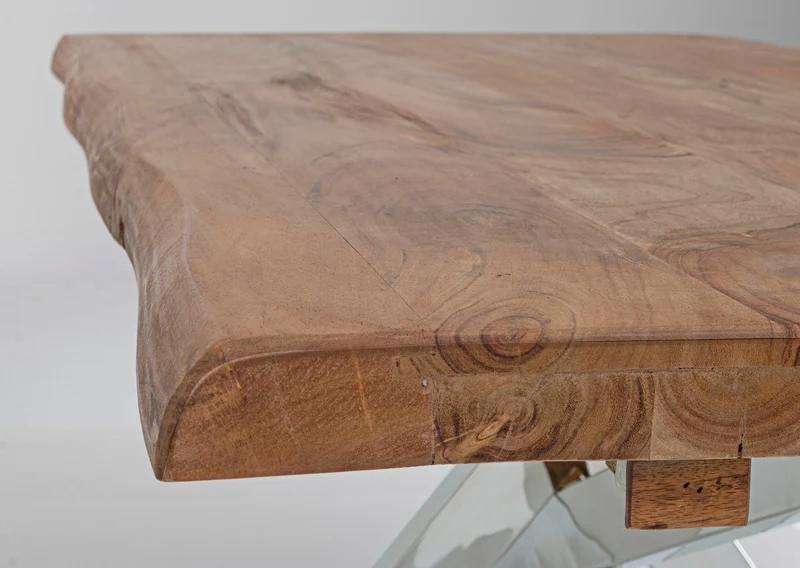 Tavolo allungabile Arkansas rettangolare, con gambe, in legno d'acacia da 180/260 cm