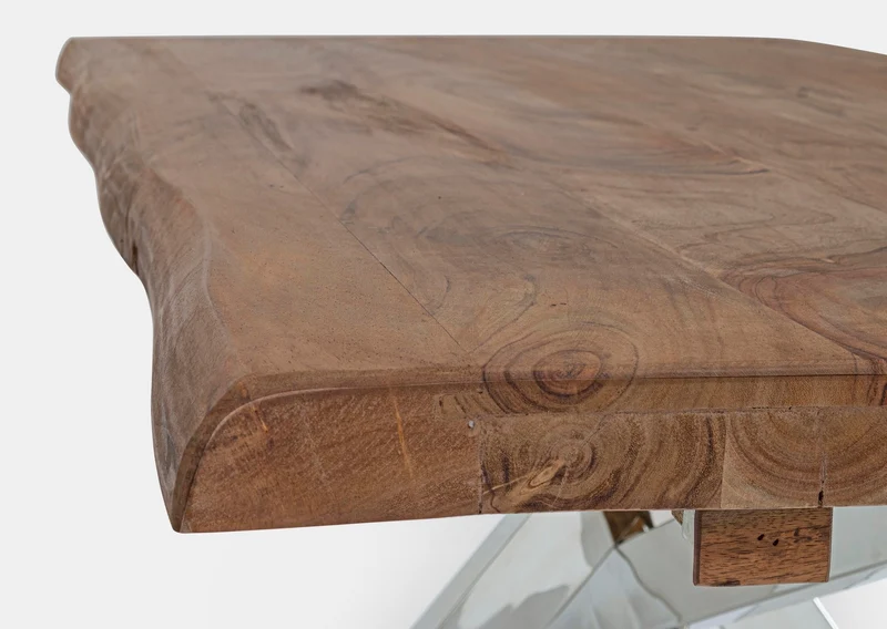 Tavolo allungabile Arkansas rettangolare, con gambe, in legno d'acacia da 180/260 cm