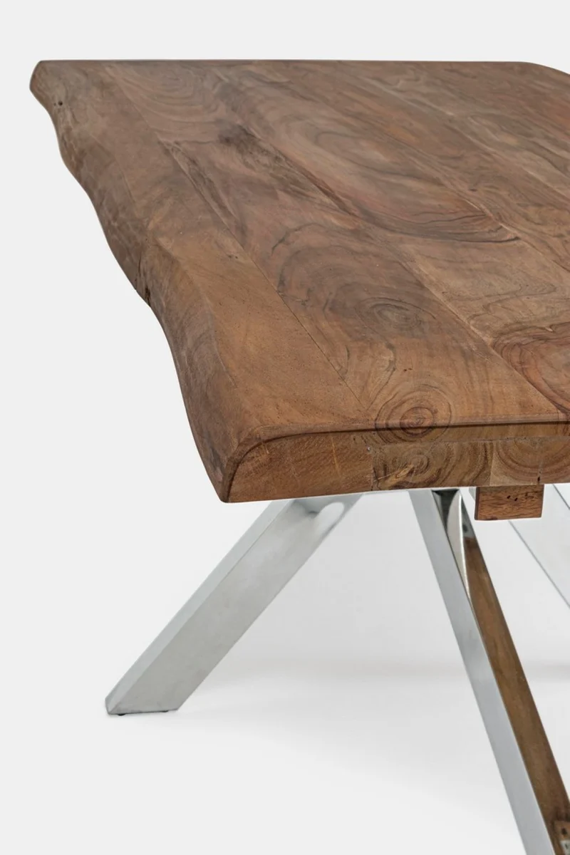 Tavolo allungabile Arkansas rettangolare, con gambe, in legno d'acacia da 180/260 cm