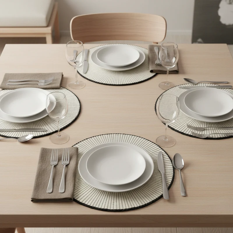 Sottopiatto tovaglietta portapane decorato in carta da Ø 38 cm in modelli assortiti