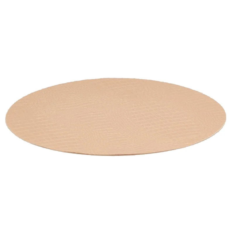 Tovaglietta americana tonda effetto pelle sabbia 38 cm