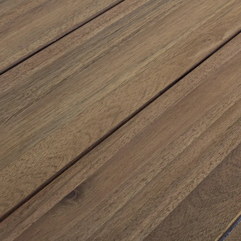 Tavolo tondo moderno in legno di Acacia "Dublino" da giardino per esterno