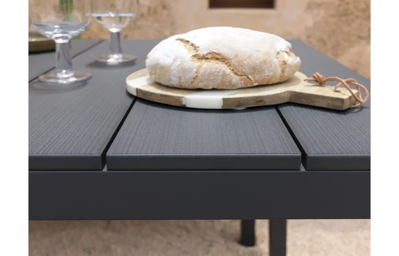 Set Tavolo con panche "Nardi Rio Alu" piano in alluminio per giardino e veranda 210 cm "Made in Italy"