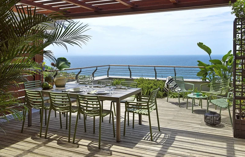 Tavolo allungabile "Nardi Rio Alu" piano telescopico in alluminio per giardino e veranda