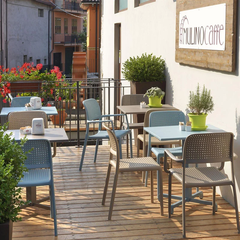 Sedia "Bora Bistrot" in polipropilene fiber-glass per giardino, bar e ristorante "Made in Italy"